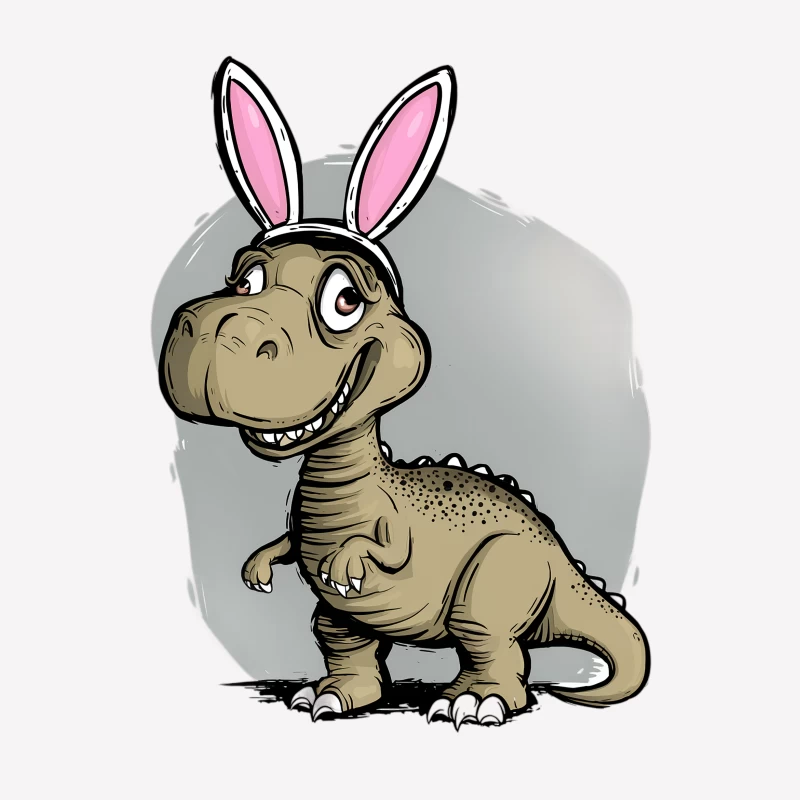 Dino avec oreilles de lapin Femme T-Shirt