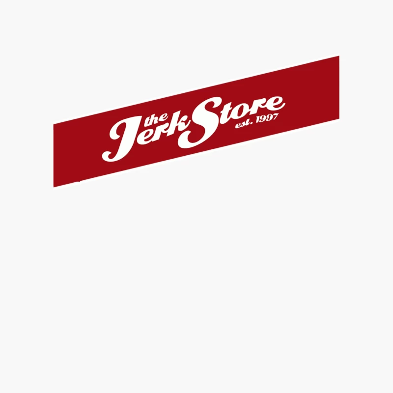 Vintage Red and White Logo of The Jerk Store Est. 1997 Cotton Tote Bag