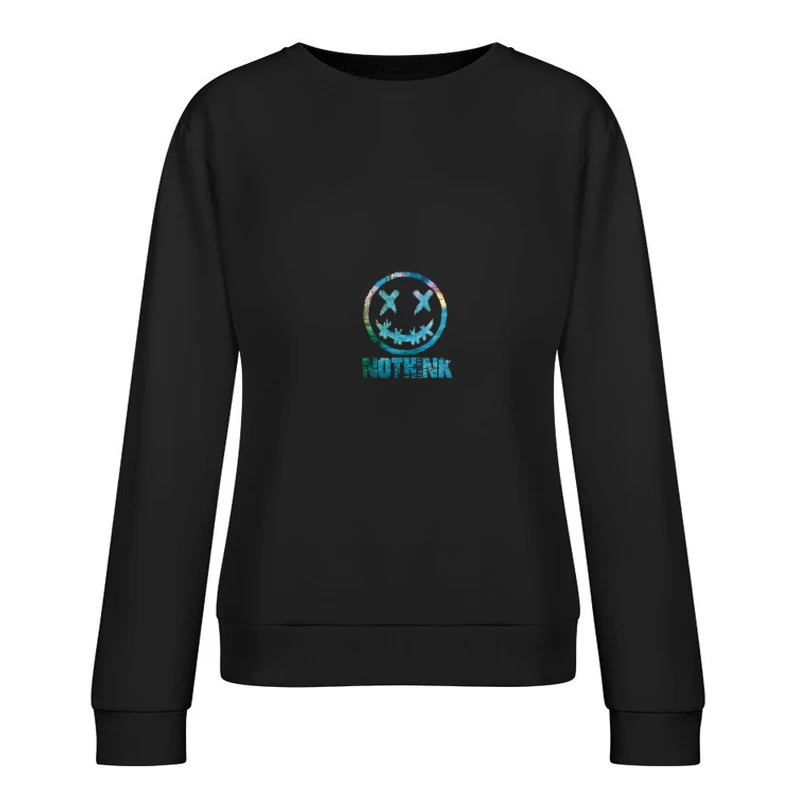 Sourire coloré avec texte Femme Sweat-shirt à enfiler