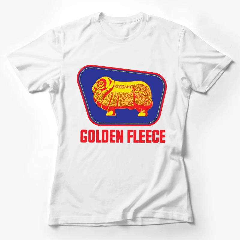 Vintage Golden Fleece Logo with Geometric Sheep Design Female T-Shirt