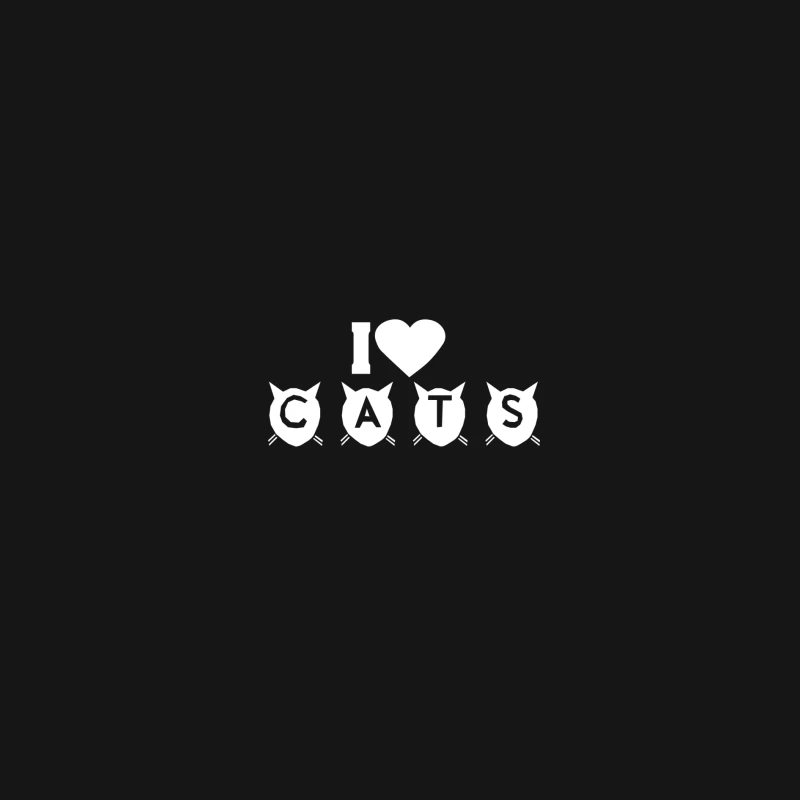 J'adore les chats avec motif de cœur Homme Manches Longues T-Shirt