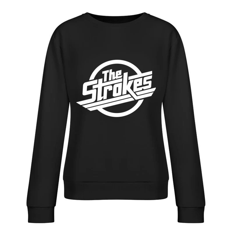 The Strokes Band Logo Outline Female Pullover Sweatshirt