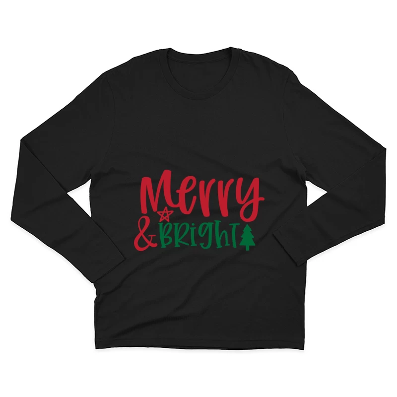 Conception de Noël joyeux et lumineux Homme Manches Longues T-Shirt