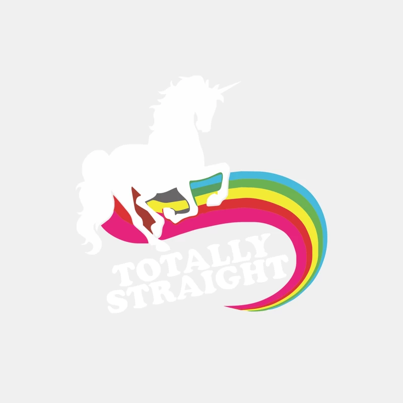 Totally Straight Funny Rainbow Unicorn Gay Pride Novelty Fashion Male Tank Top