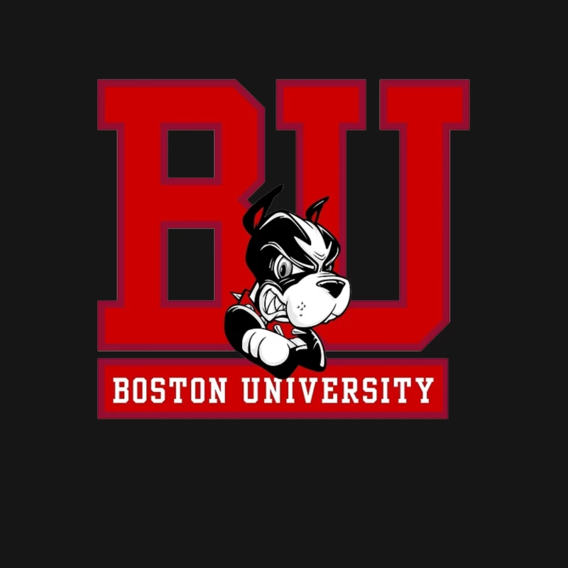 Boston University Logo with Terrier Mascot Female T-Shirt