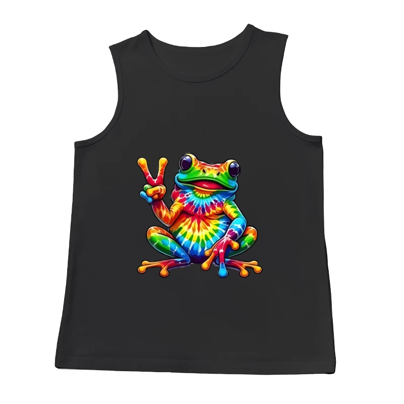 Bunte Frieden Frosch Herren Tanktops