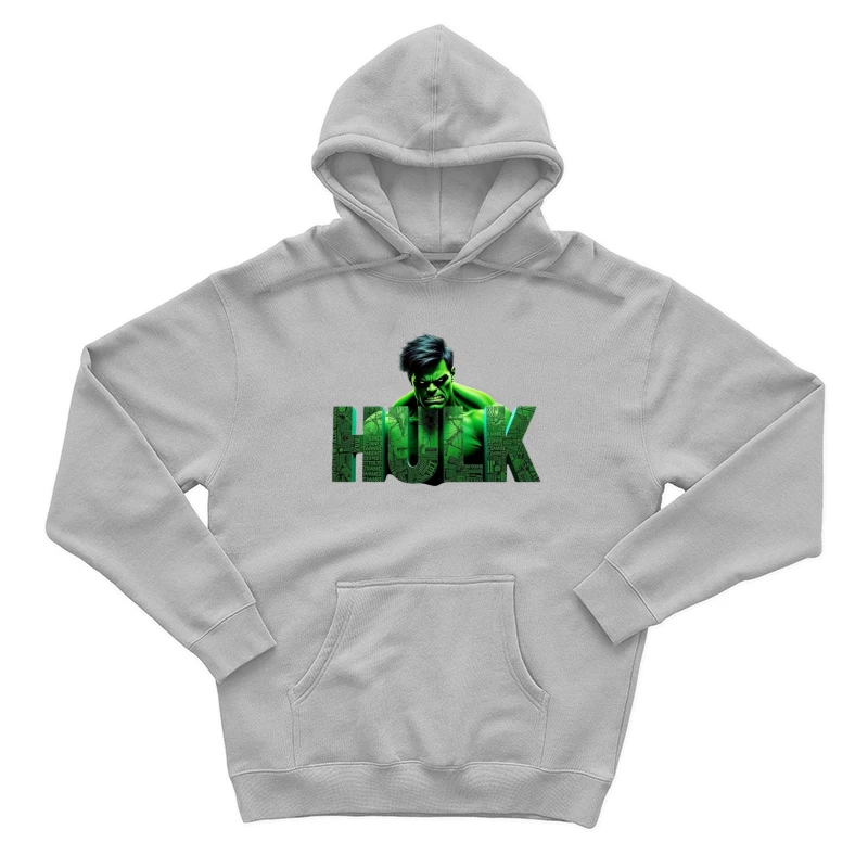 The Incredible Hulk Typographic Character Art Male Pullover Hoodie