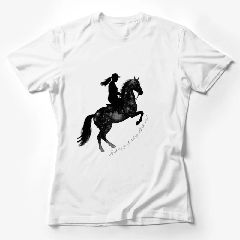 Horse rider with quotes ahillouette Female T-Shirt