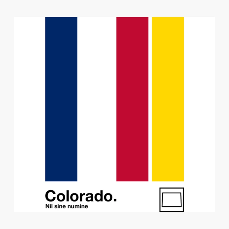 Colorado   Original Minimalist Artwork Poster Design Throw Pillow
