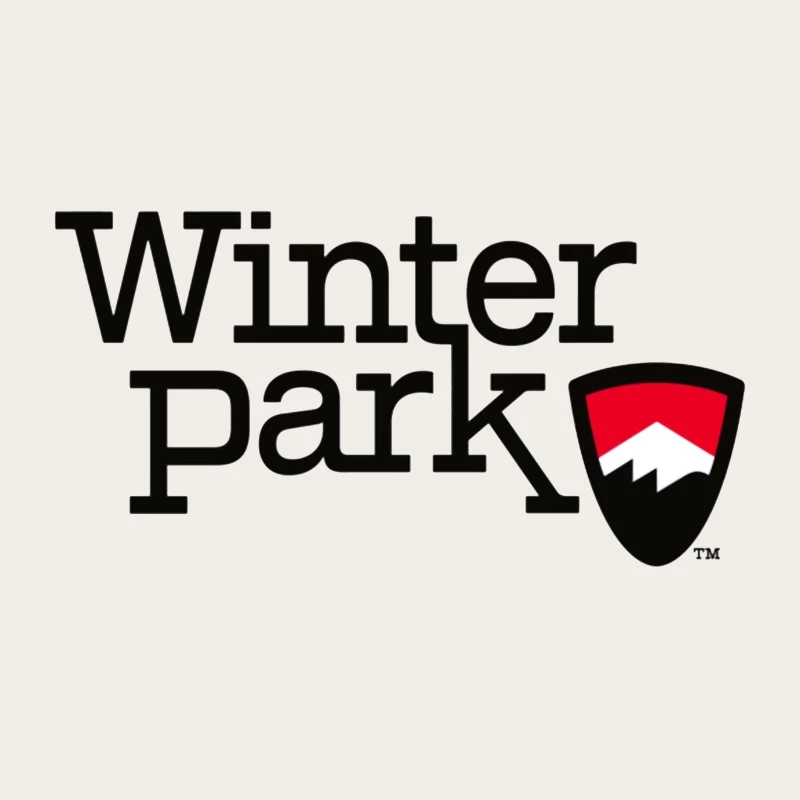 Winter Park Resort Logo with Mountain Shield Design Bucket Hat