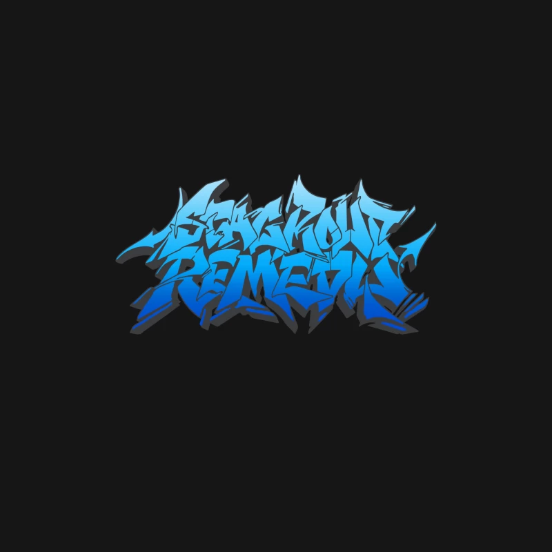 Graffiti-Stil-Design in Blau Herren Langarm T-Shirt