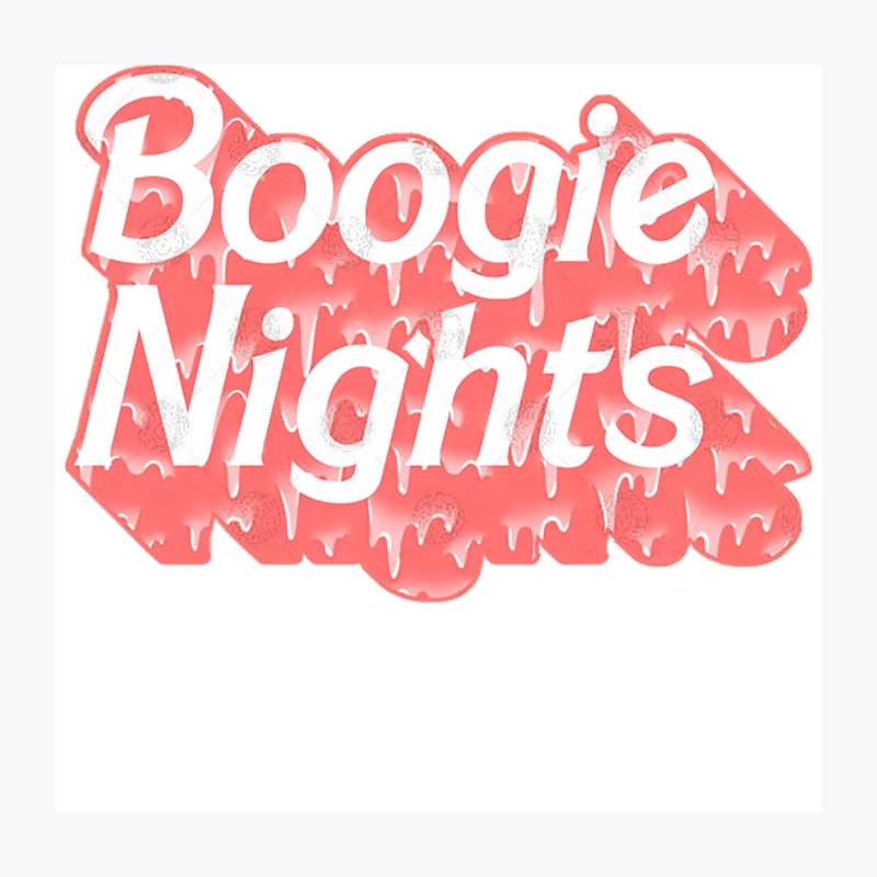 Boogie Nights  Retro Type Design Throw Pillow
