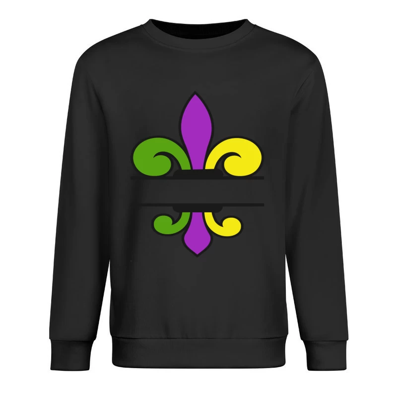 Fleur-de-lis aux couleurs vives Homme Sweat-shirt à enfiler