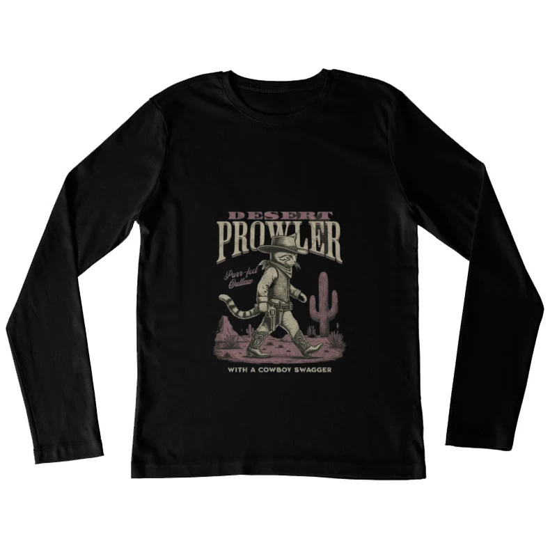 Vagabond du désert avec allure de cowboy Femme Manches Longues T-Shirt