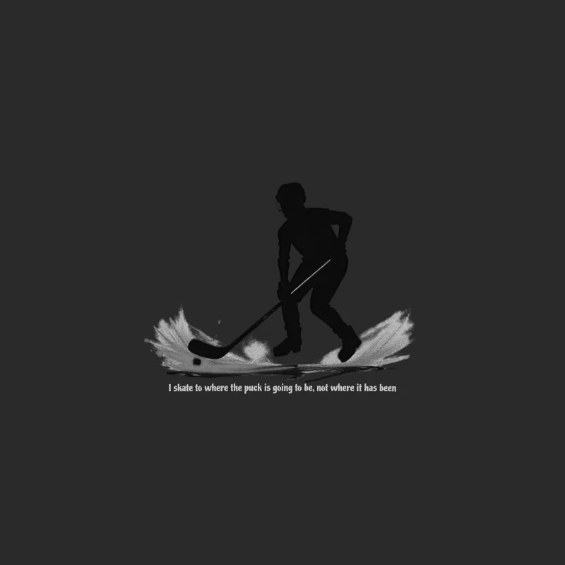 Dynamic Hockey Player Silhouette with Motivational Quote Baseball Cap