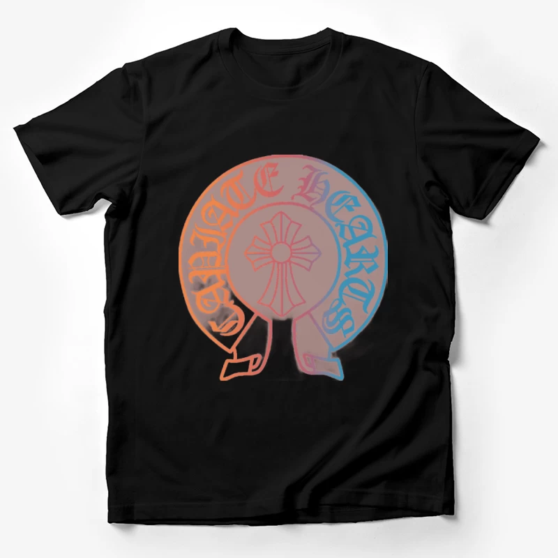 Gotisches Design mit Kreuz und Schriftzug Herren T-Shirt