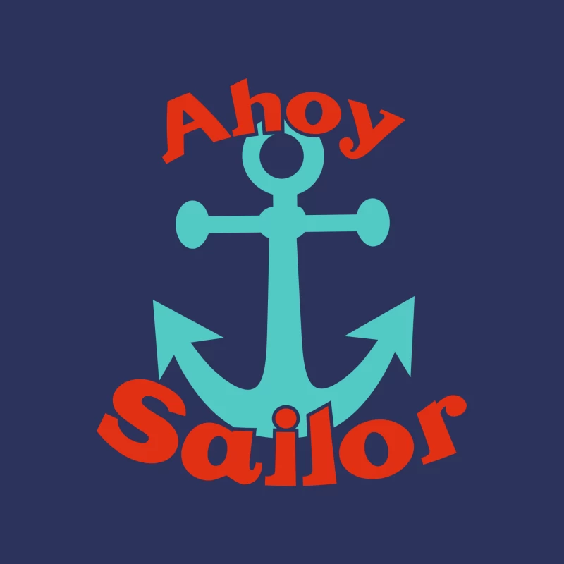 Ancre maritime avec texte Ahoy Sailor Femme T-Shirt