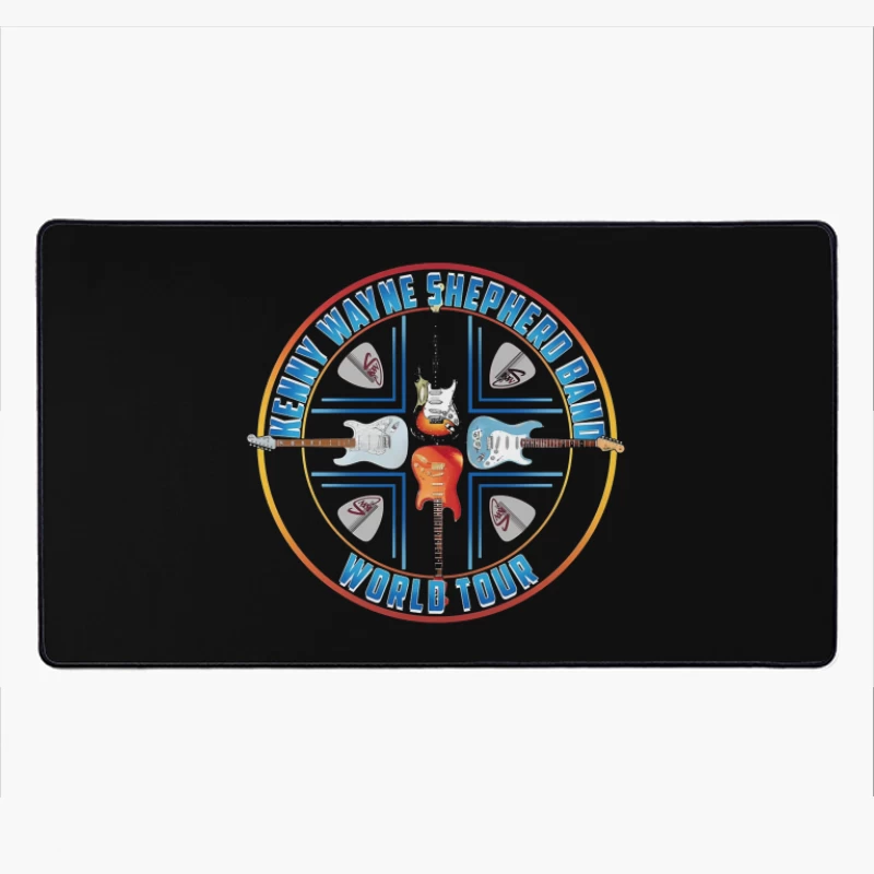 Kenny Wayne Shepherd Band World Tour Logo with Electric Guitars Desk Mat