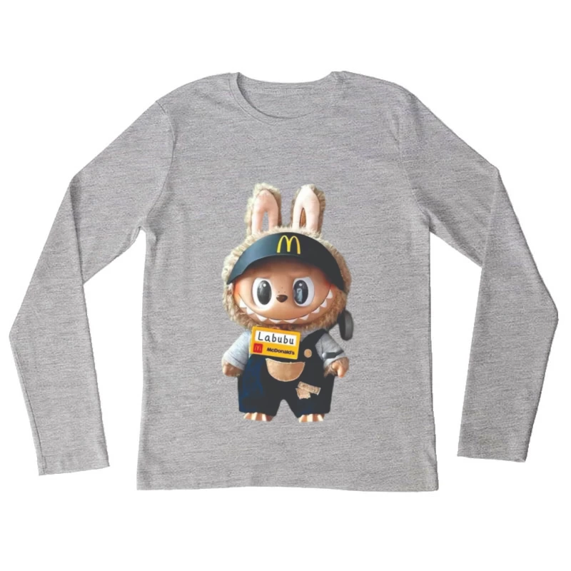 Labubu McDonalds Spielzeugfigur Damen Langarm T-Shirt