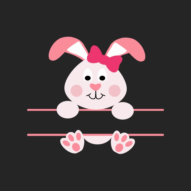 Lapin de Pâques avec nœud rose Femme Sweat-shirt à enfiler