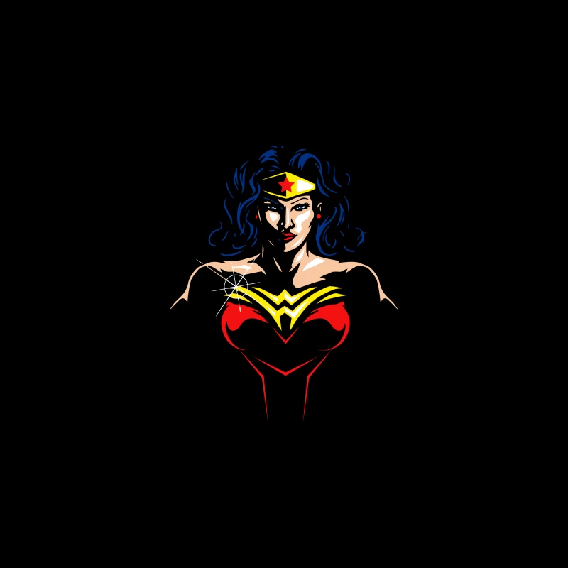 Wonder Woman: Empowering Superhero Illustration Desk Mat