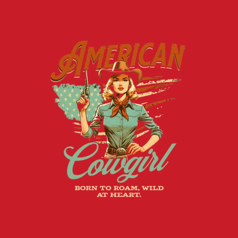 Illustration de Cowgirl Américaine Femme Sweat à capuche