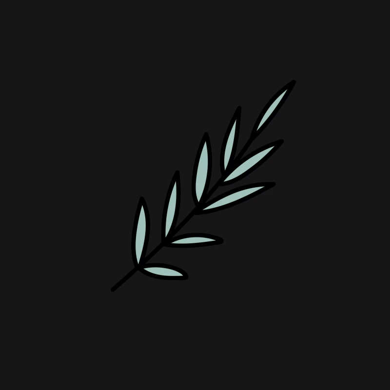 Branche minimaliste avec feuilles vertes Femme T-Shirt