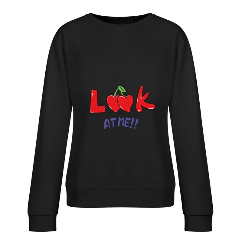 Blickfang Kirschdesign Damen Pullover Sweatshirt