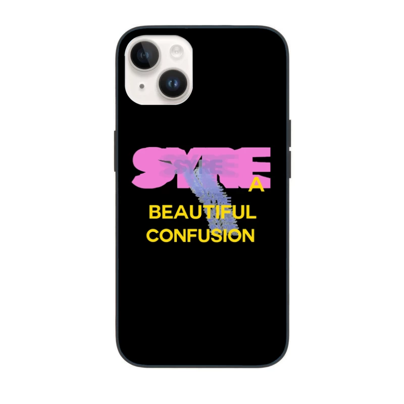 Beautiful Confusion: Abstract Typography Design iPhone Case