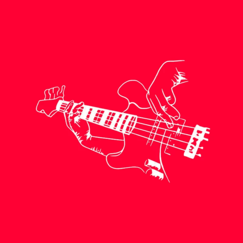 Bass Guitar Illustration Mouse Pad