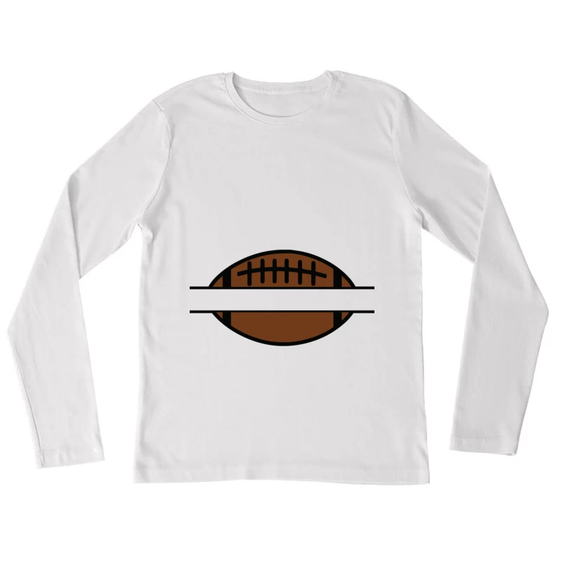 Ballon de football américain simple Femme Manches Longues T-Shirt