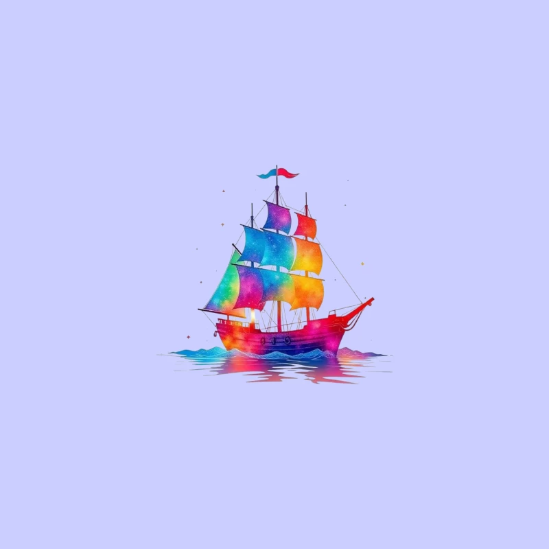 Colorful Sailing Ship iPhone Case