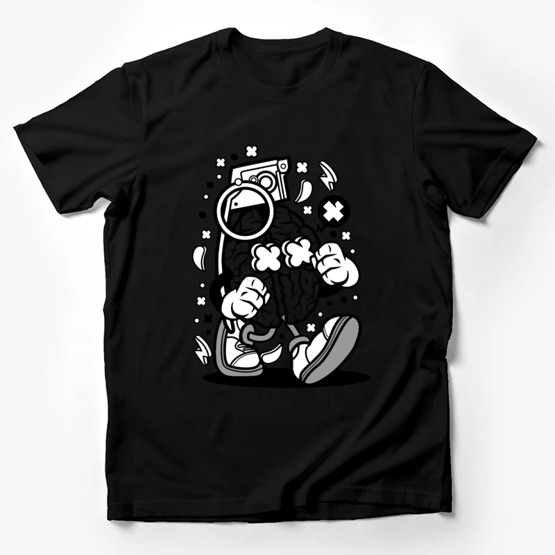 Personnage de dessin animé éclatant d'énergie Homme T-Shirt