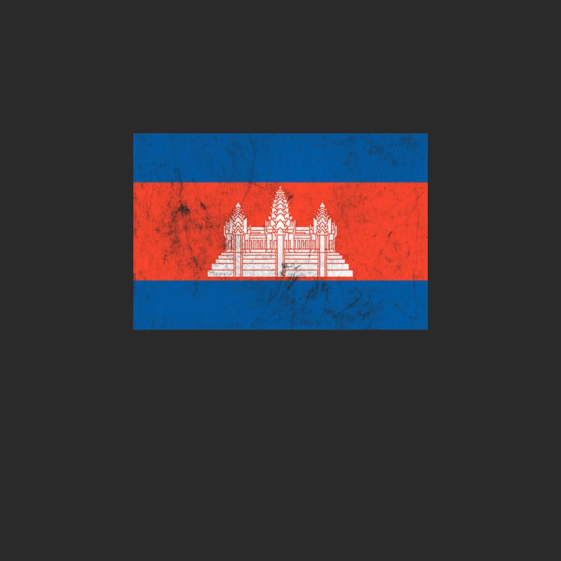 Cambodian Flag  Faded-Vintage Style Baseball Cap