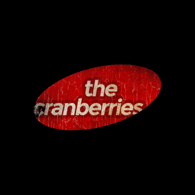 The Cranberries Vintage Band Logo in Red Throw Pillow