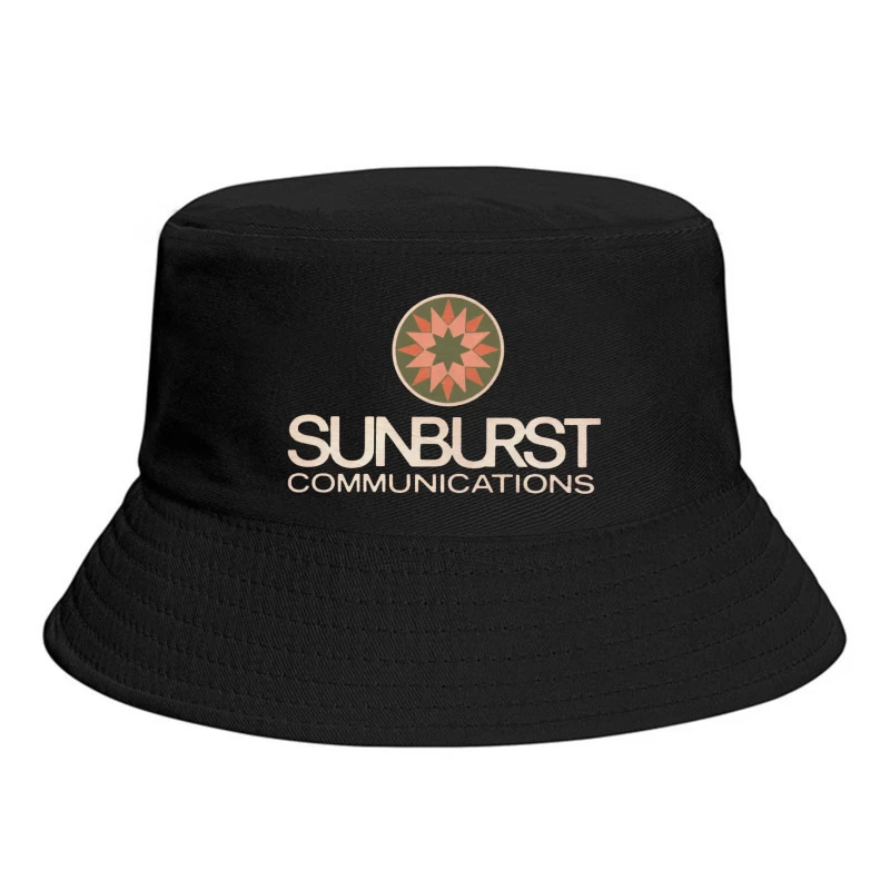 Sunburst Communications Vintage Corporate Logo Design Bucket Hat