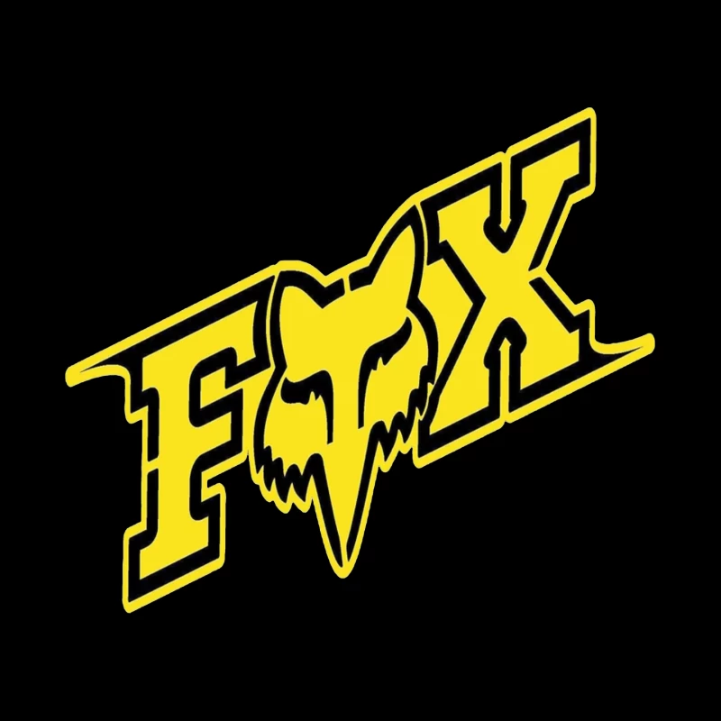 Fox Racing Yellow and Black Sports Brand Logo Mouse Pad