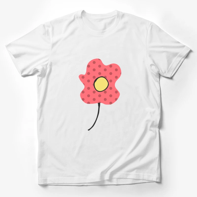 Fleur abstraite avec pois Homme T-Shirt