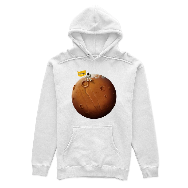 Astronauten auf dem roten Planeten Damen Pullover Hoodie