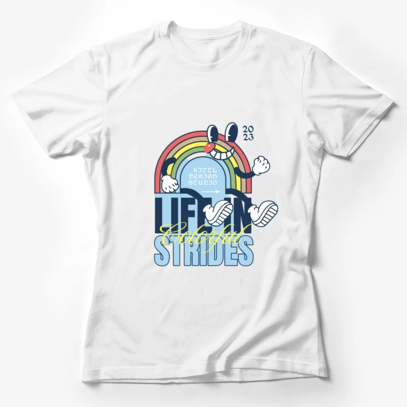 Pas Colorés Design Femme T-Shirt