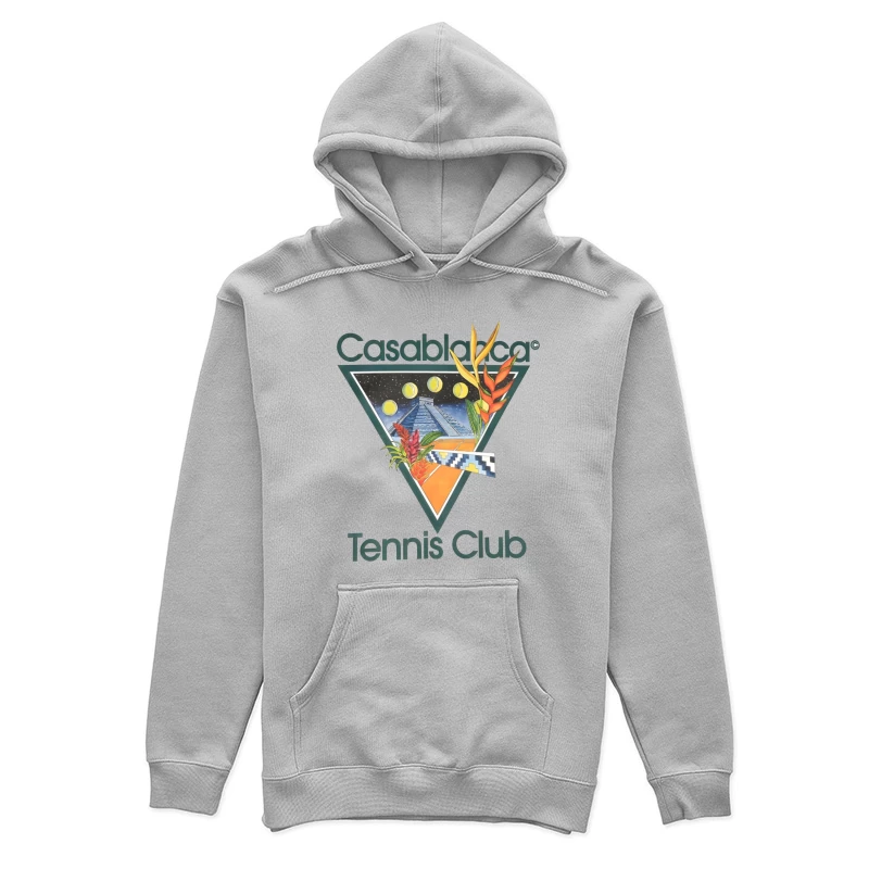 Casablanca Tennis Club Tropical Retro Logo with Mayan Motif Female Pullover Hoodie