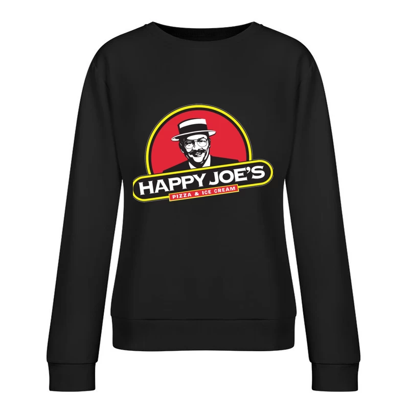 Happy Joe's Pizza & Ice Cream Vintage Restaurant Logo Female Pullover Sweatshirt