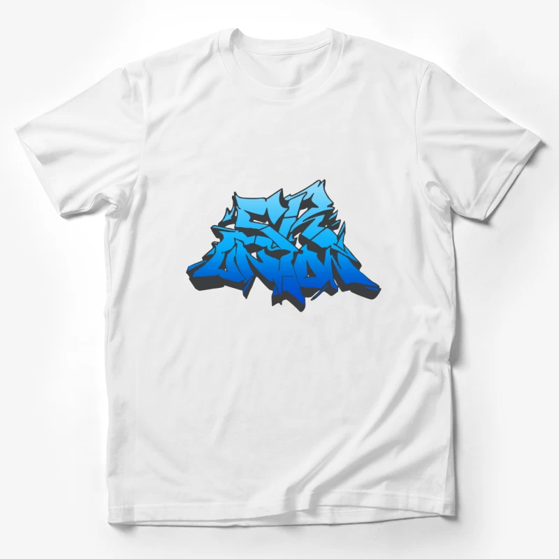 Blaues Graffiti-Design Herren T-Shirt
