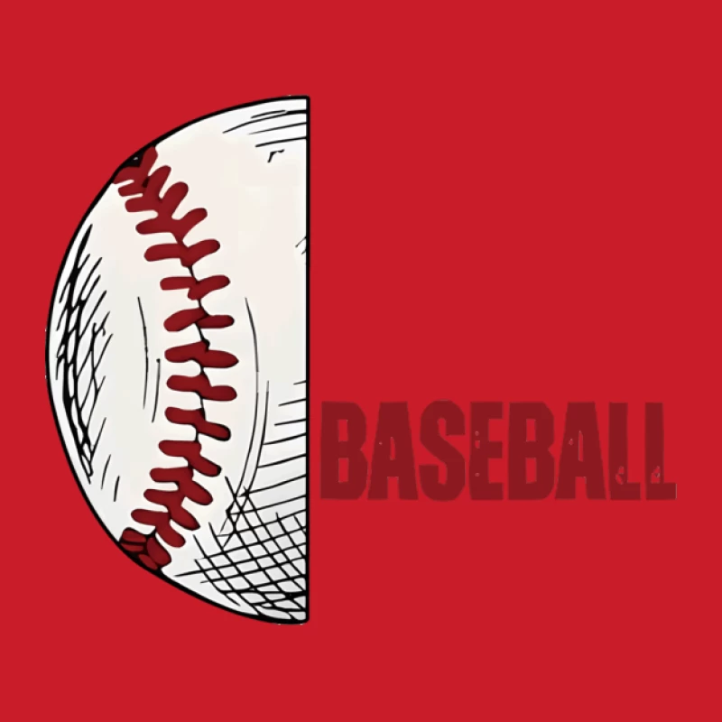 Halbes Baseball mit Schriftzug Damen Pullover Hoodie