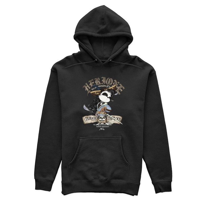 Heldin Katze mit Schwert und Totenkopf Damen Pullover Hoodie