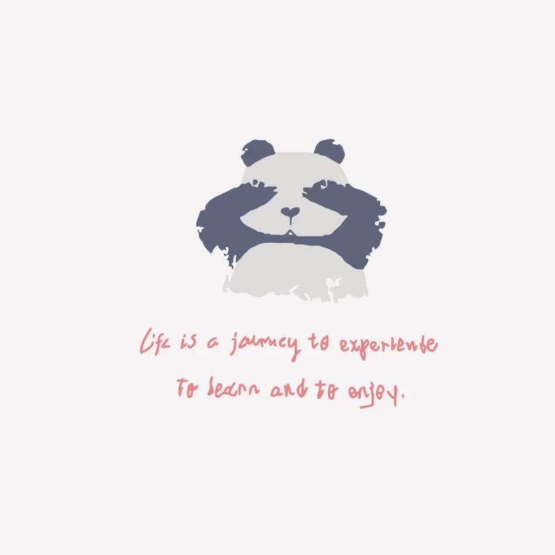 Panda-Grafik mit lebensbejahendem Zitat Herren T-Shirt