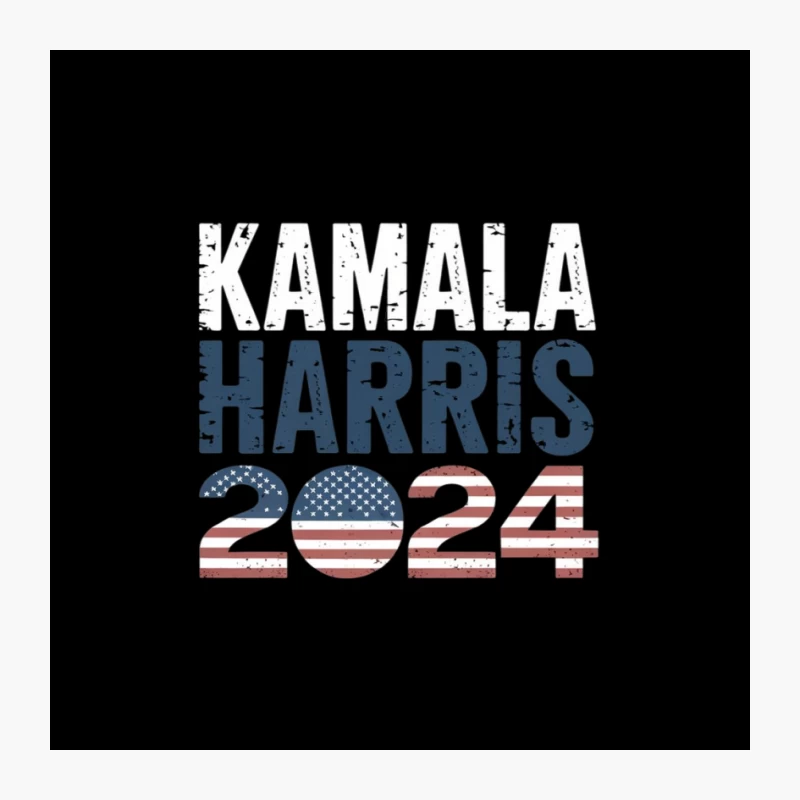Harris 2024 Presidential Campaign Logo with American Flag Colors Pin