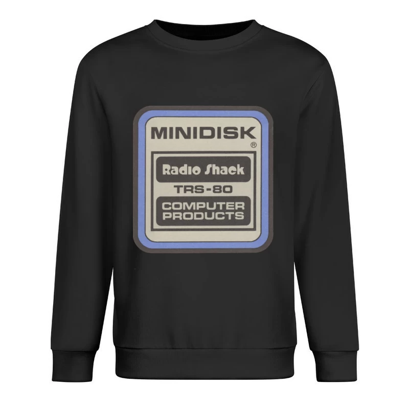 Vintage Radio Shack TRS-80 Minidisk Computer Products Label Male Pullover Sweatshirt