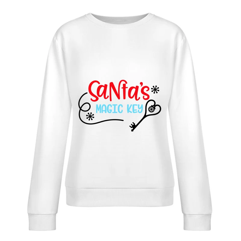 Clé magique du Père Noël Femme Sweat-shirt à enfiler
