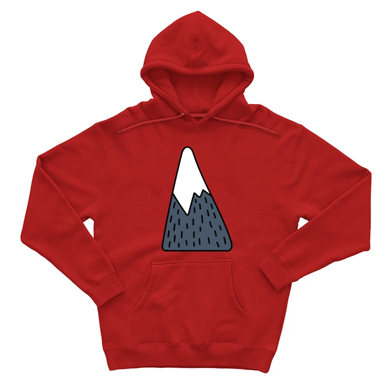 Montagne stylisée avec sommet enneigé Homme Sweat à capuche